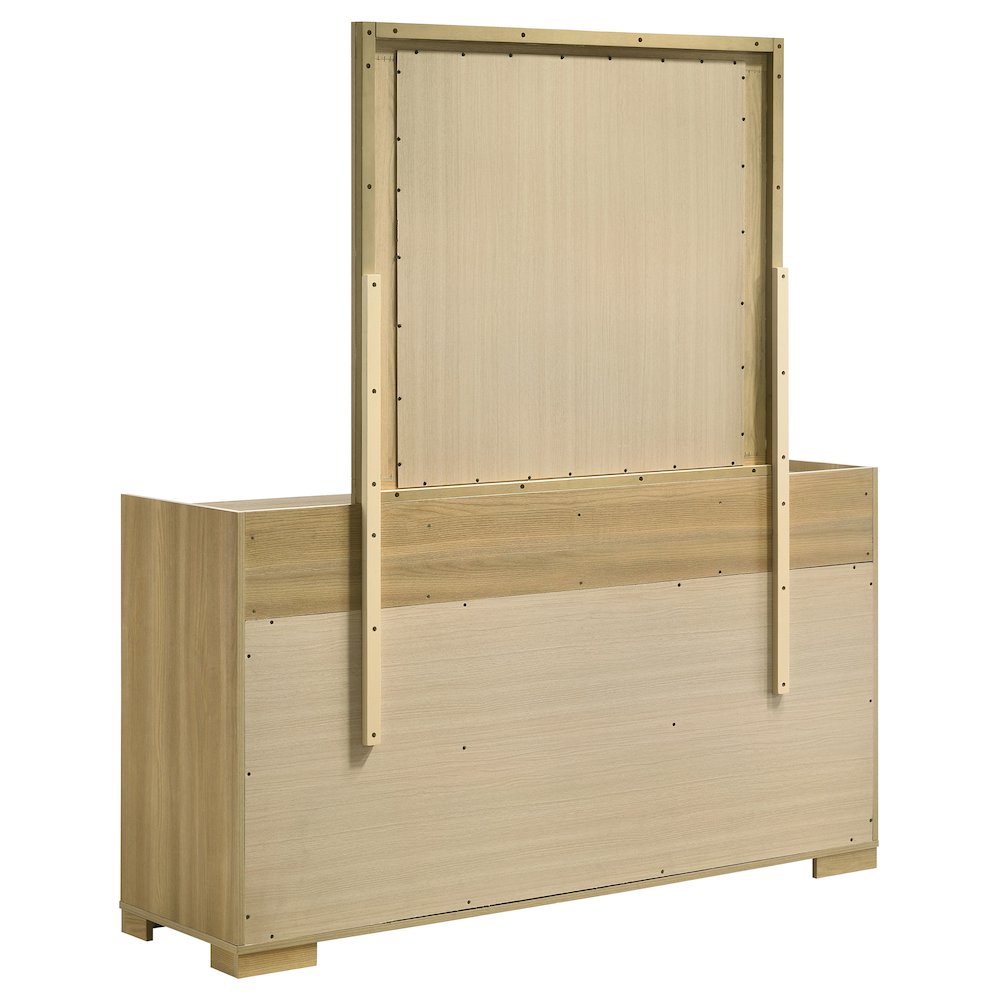 Hyland 6-drawer Dresser with Mirror Natural. Picture 6