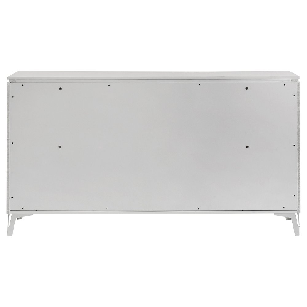 Cassia 6-drawer Bedroom Dresser Cabinet White High Gloss. Picture 5