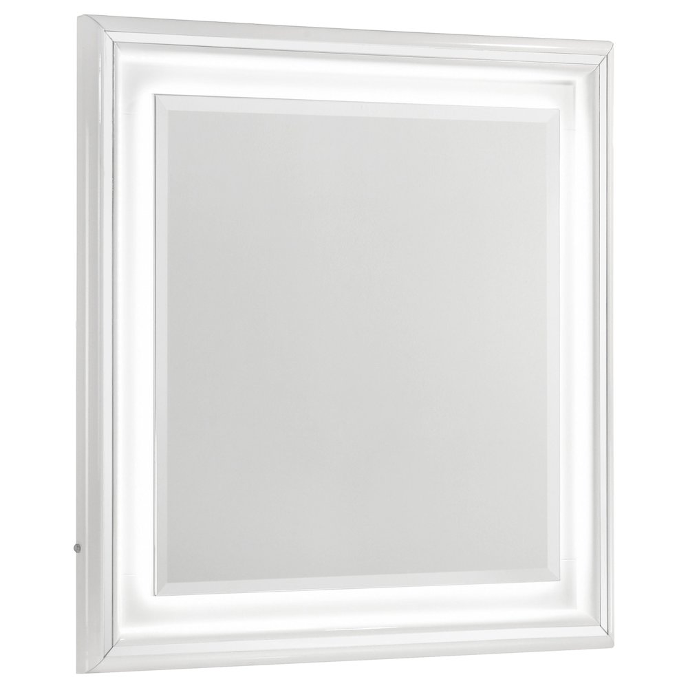 Cassia Dresser Mirror White High Gloss. Picture 1