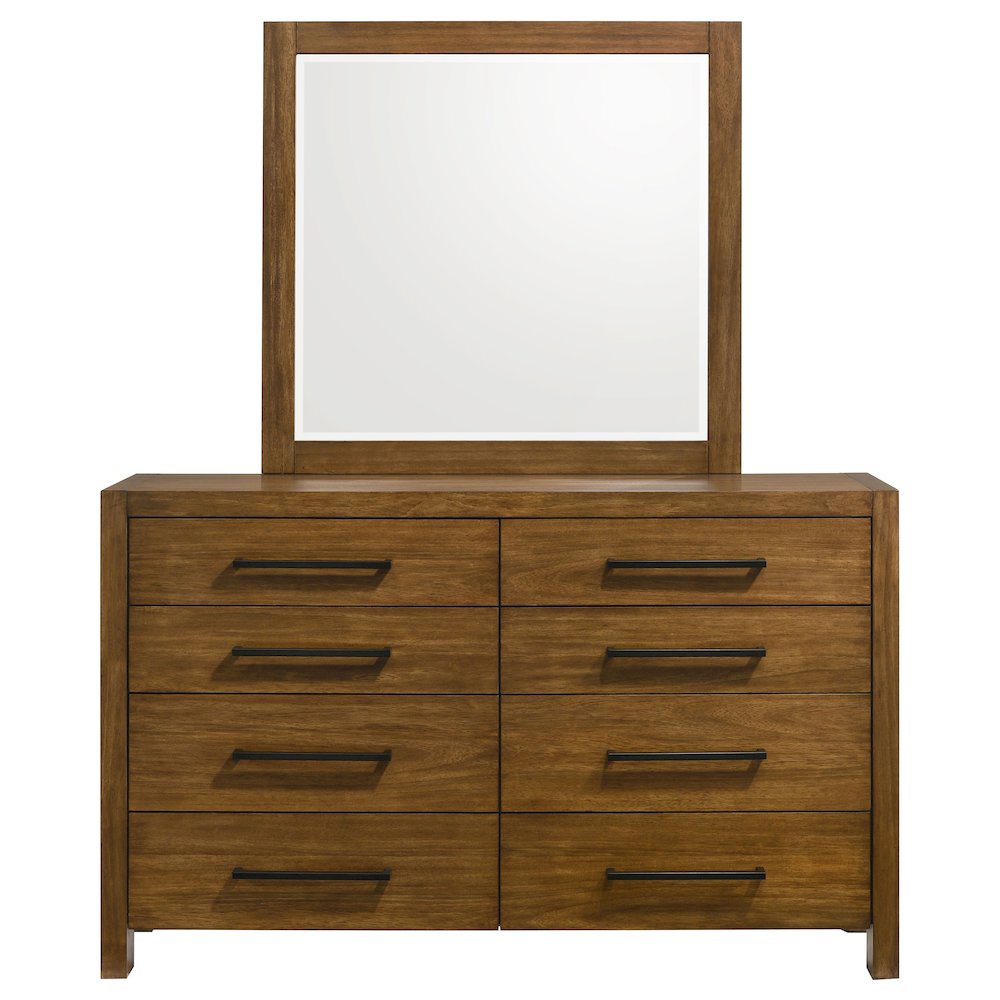 Adderley 8-drawer Bedroom Dresser and Mirror Warm Brown. Picture 2