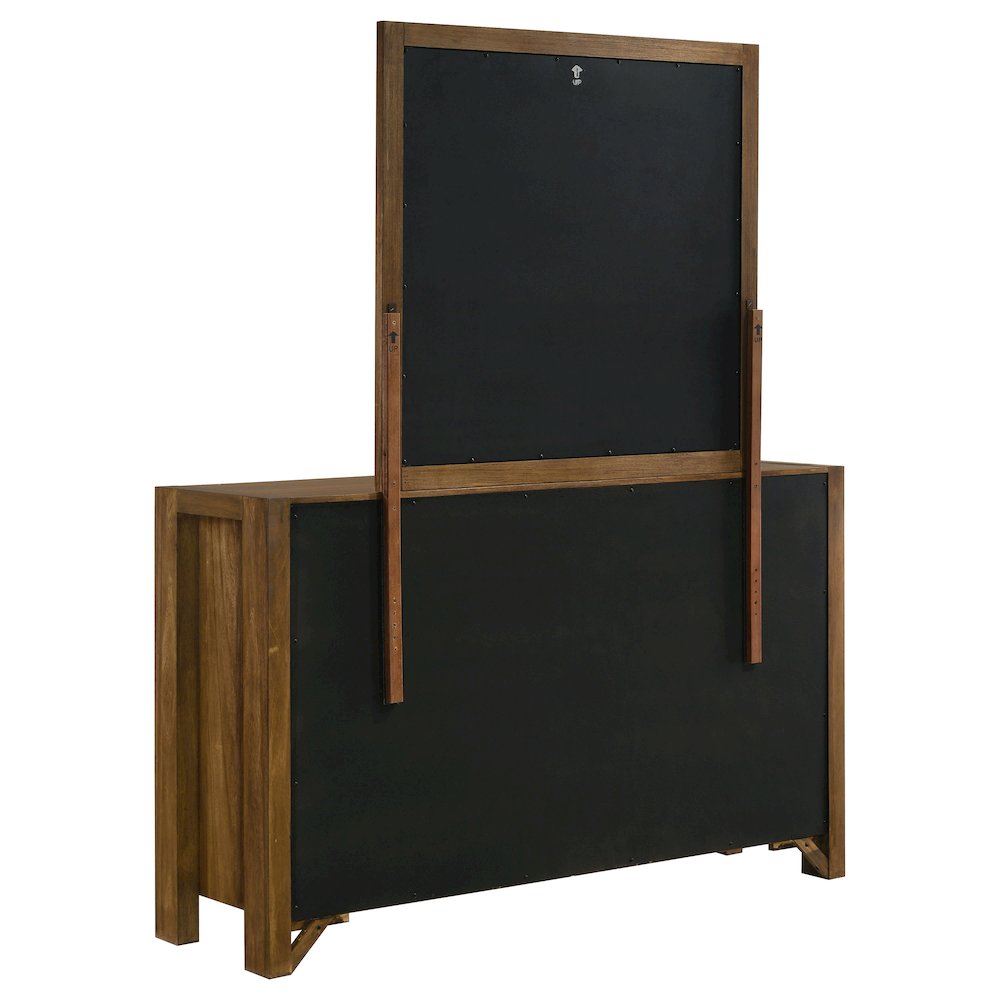 Adderley 8-drawer Bedroom Dresser and Mirror Warm Brown. Picture 5