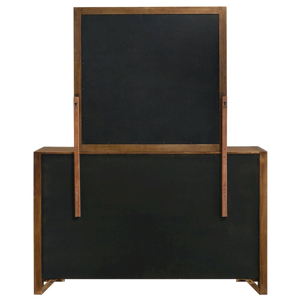 Adderley 8-drawer Bedroom Dresser and Mirror Warm Brown. Picture 6