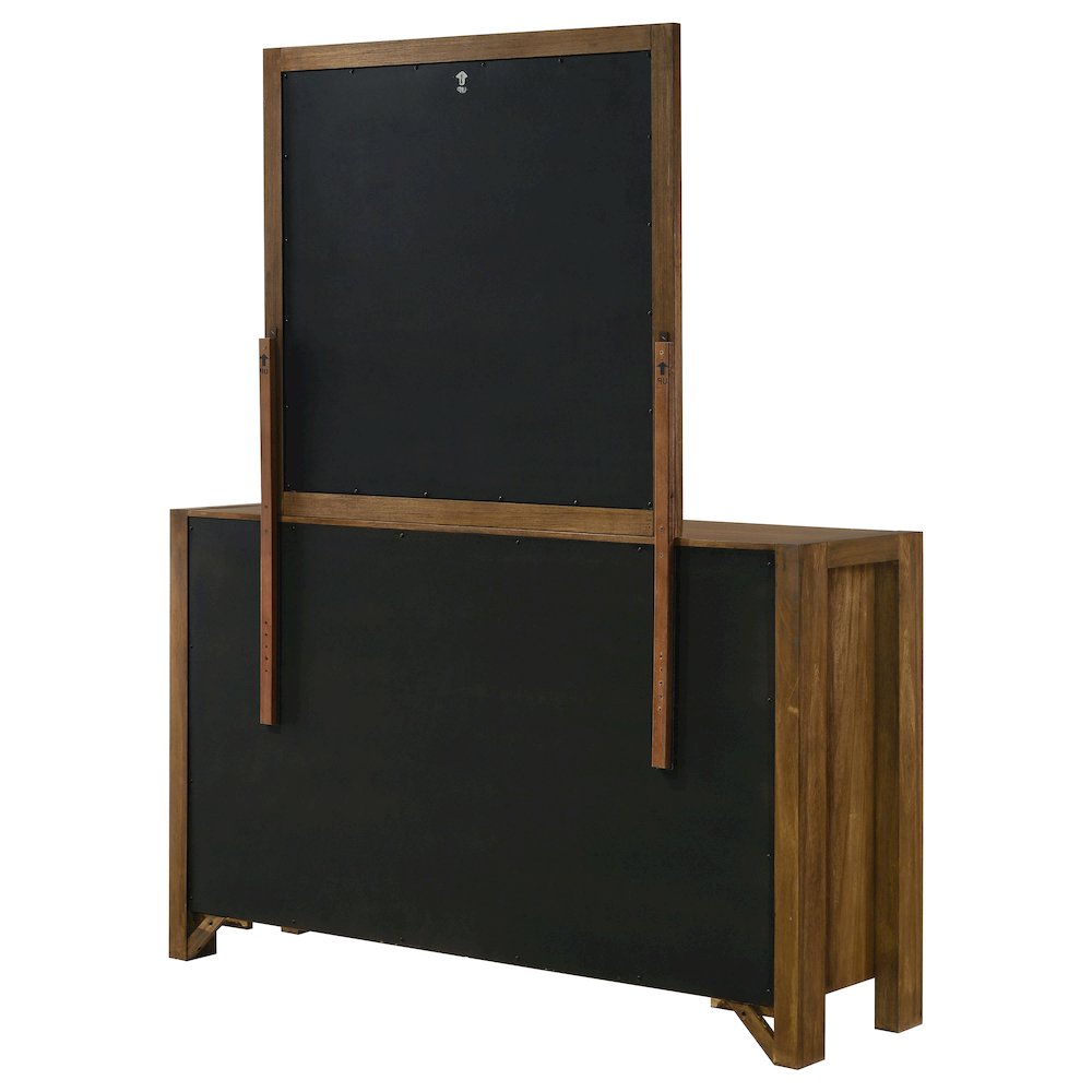 Adderley 8-drawer Bedroom Dresser and Mirror Warm Brown. Picture 7