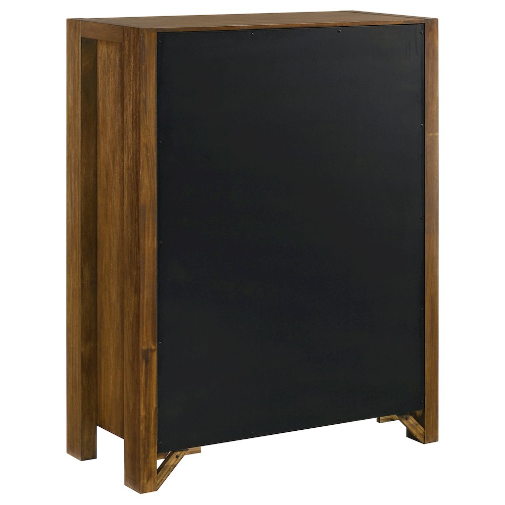 Adderley 5-drawer Bedroom Chest of Drawers Warm Brown. Picture 5