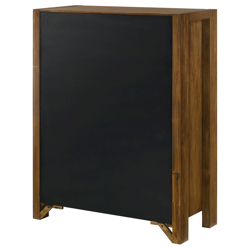 Adderley 5-drawer Bedroom Chest of Drawers Warm Brown. Picture 7