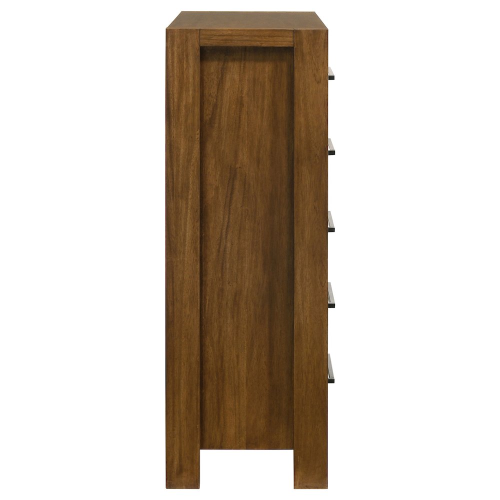 Adderley 5-drawer Bedroom Chest of Drawers Warm Brown. Picture 8