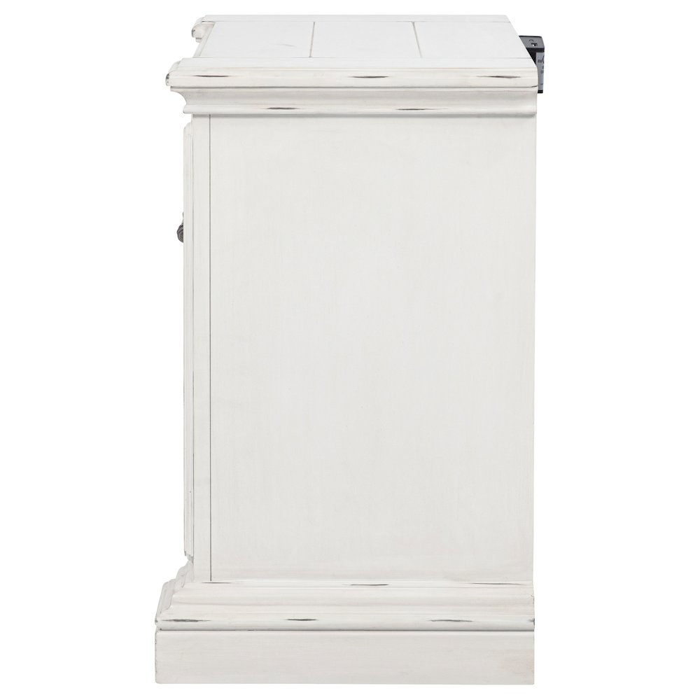McKinney 2-drawer Nightstand with Dual USB Vintage White. Picture 5