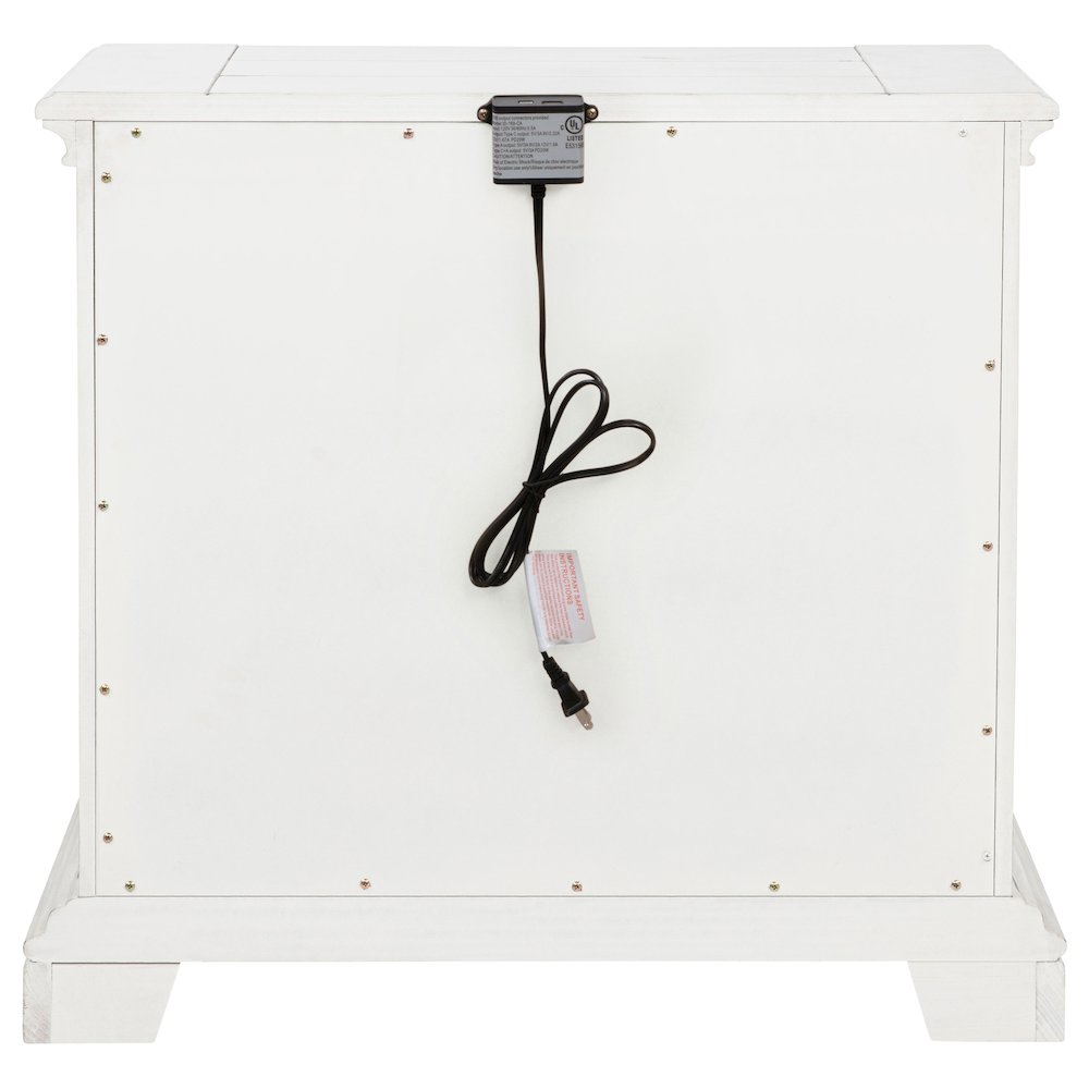 McKinney 2-drawer Nightstand with Dual USB Vintage White. Picture 7