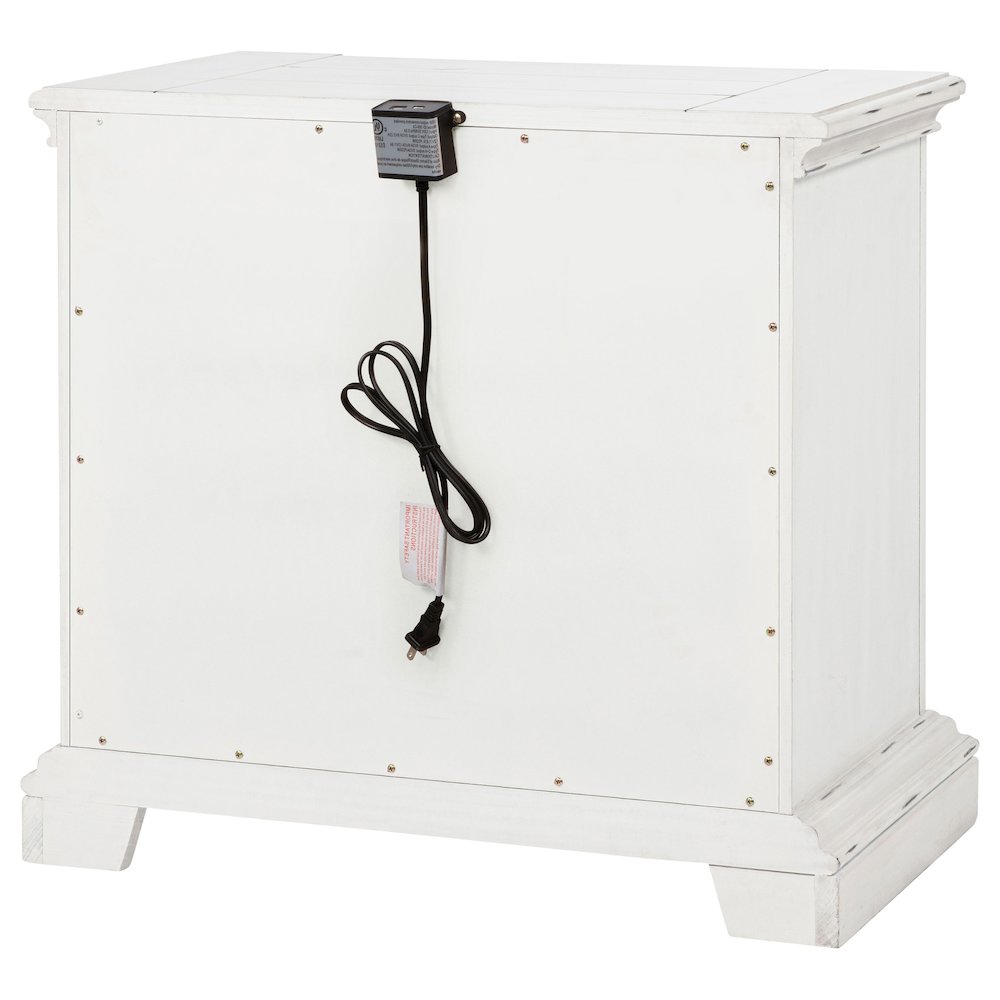 McKinney 2-drawer Nightstand with Dual USB Vintage White. Picture 8