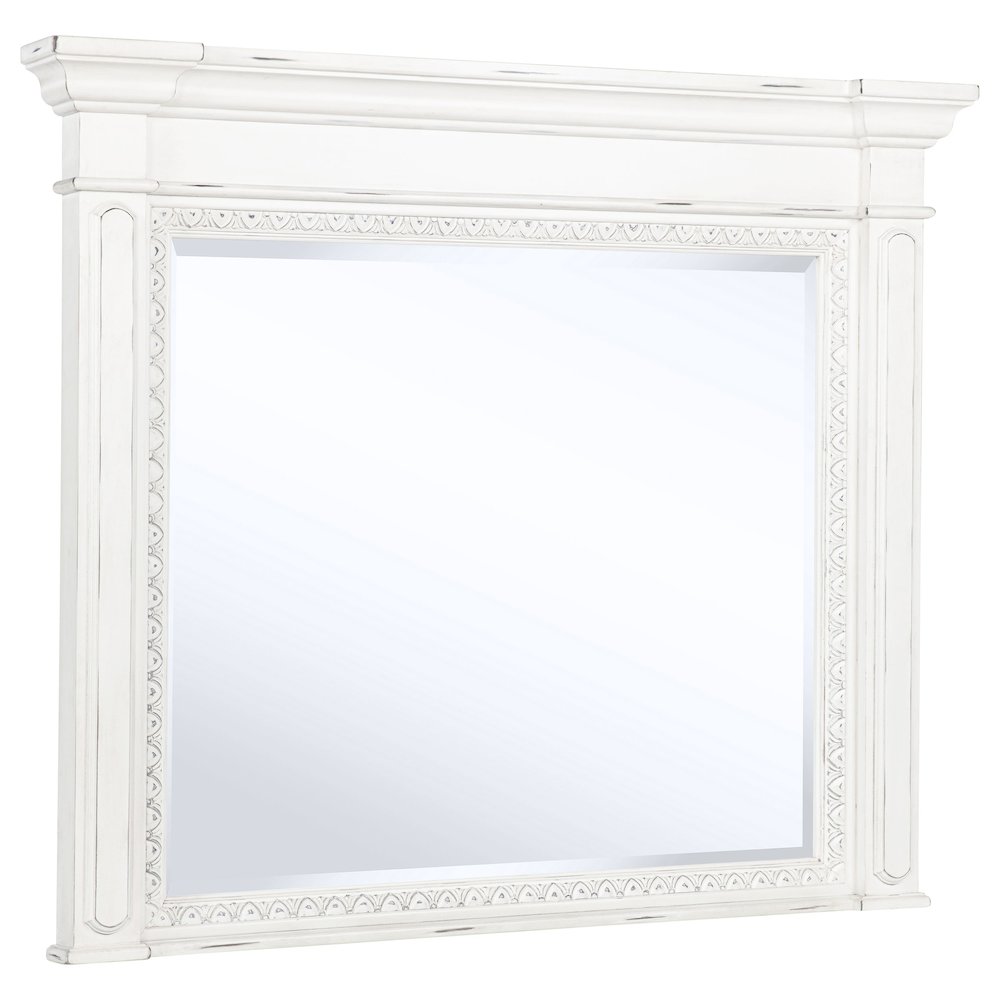 McKinney Dresser Mirror Vintage White. Picture 1