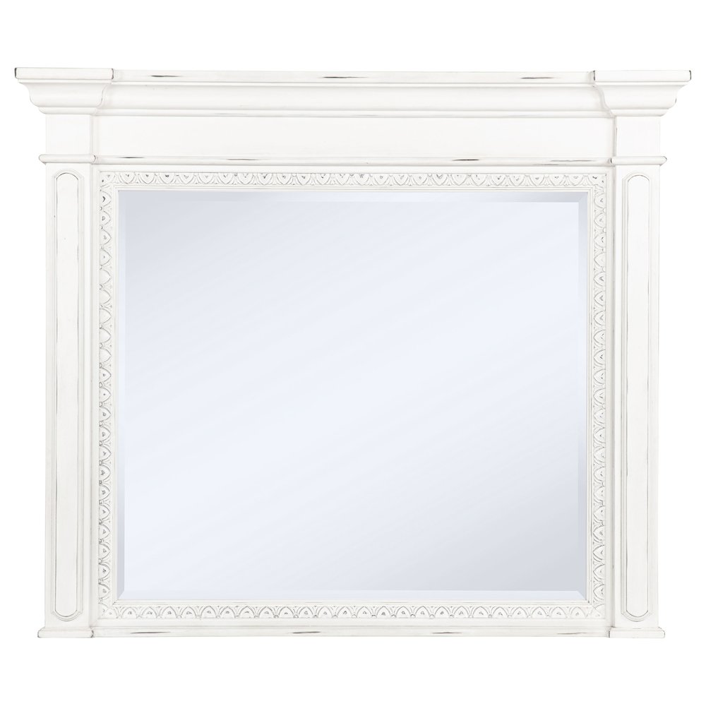 McKinney Dresser Mirror Vintage White. Picture 3