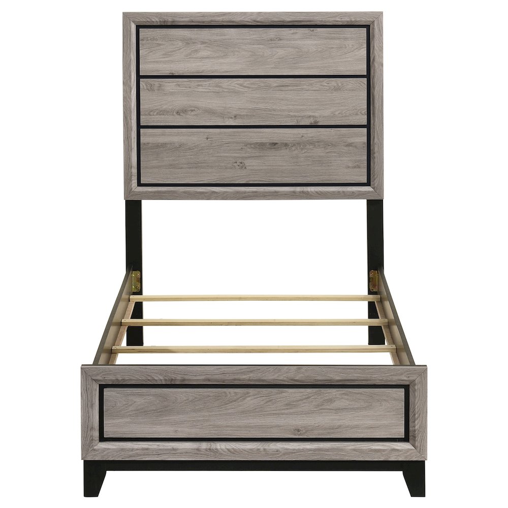 Watson Wood Twin Panel Bed Light Taupe. Picture 4