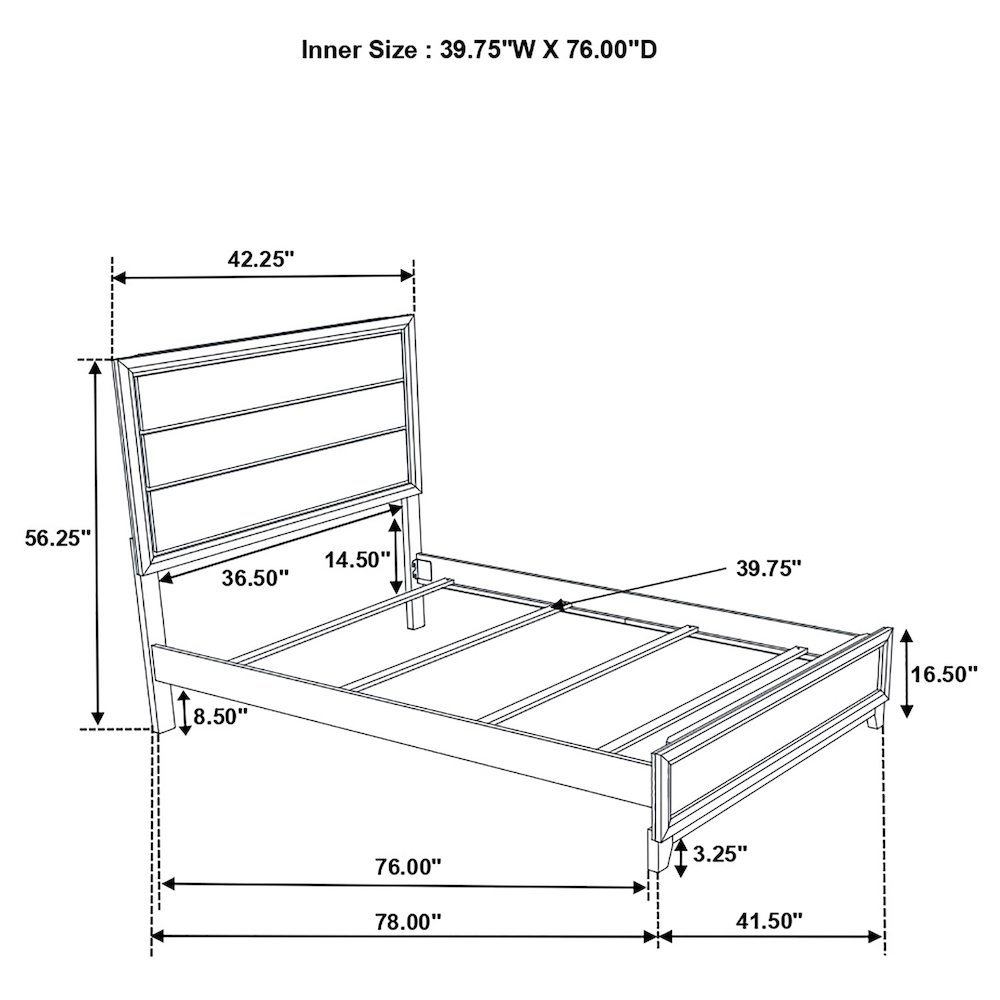 Watson Wood Twin Panel Bed Light Taupe. Picture 9