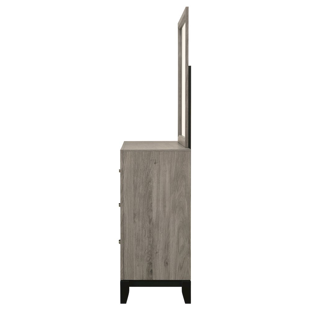 Watson 6-drawer Bedroom Dresser and Mirror Light Taupe. Picture 5