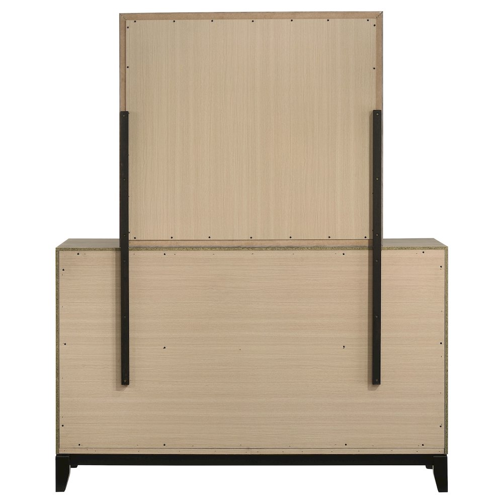 Watson 6-drawer Bedroom Dresser and Mirror Light Taupe. Picture 7