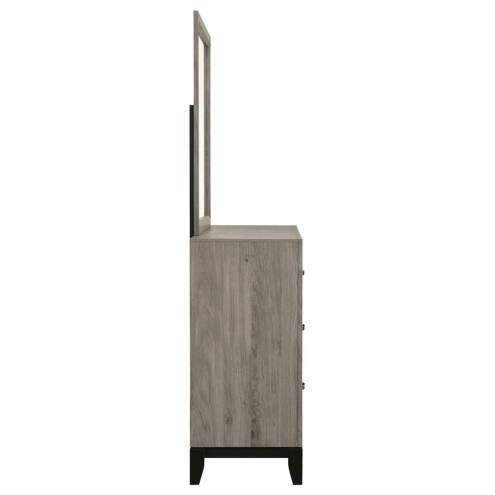 Watson 6-drawer Bedroom Dresser and Mirror Light Taupe. Picture 9
