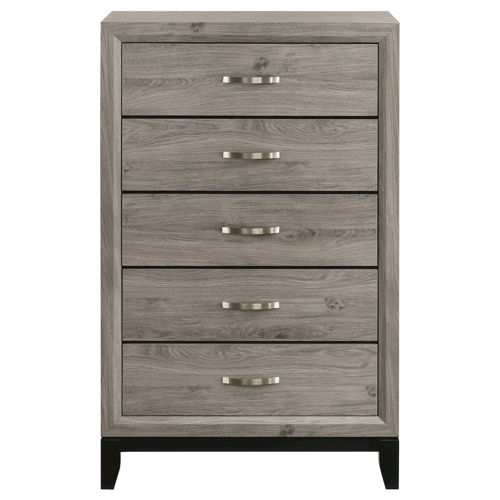 Watson 5-drawer Bedroom Chest of Drawers Light Taupe. Picture 3