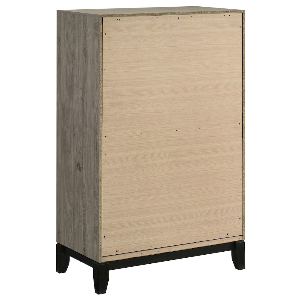 Watson 5-drawer Bedroom Chest of Drawers Light Taupe. Picture 6