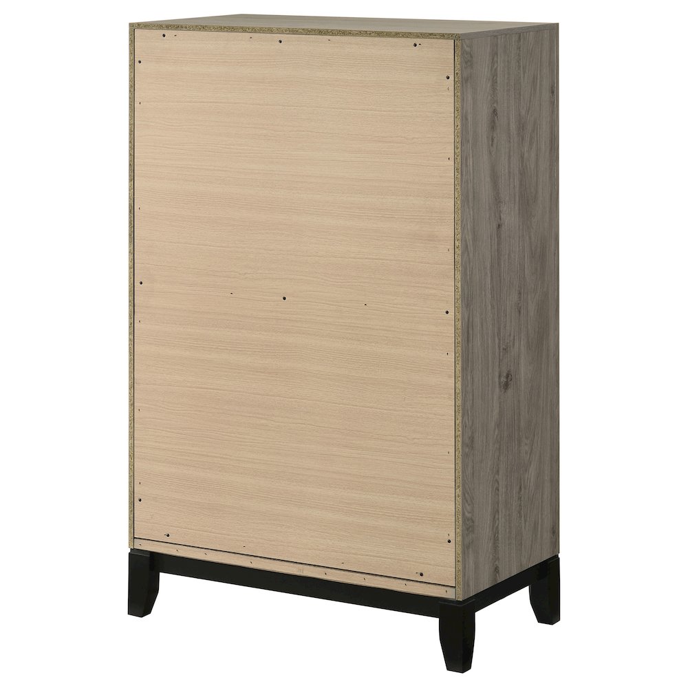 Watson 5-drawer Bedroom Chest of Drawers Light Taupe. Picture 8