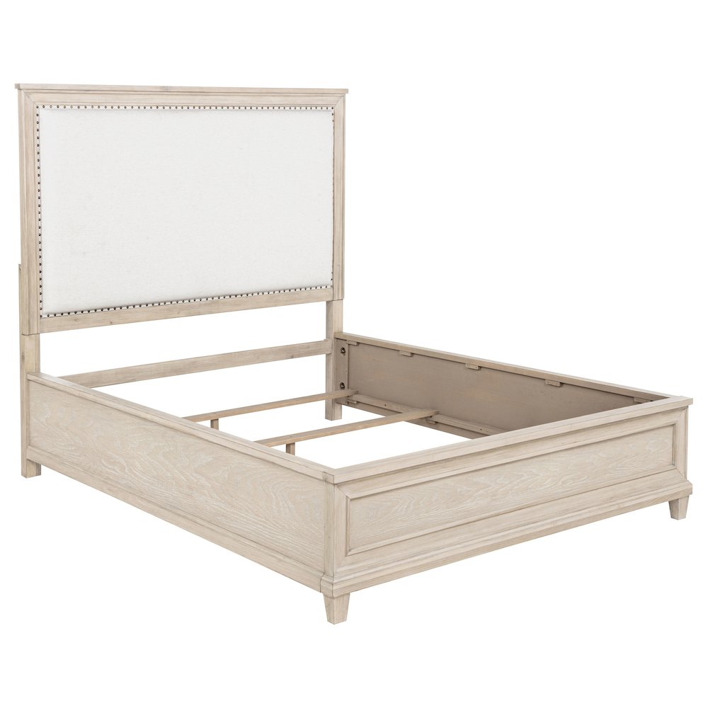 Pembroke 66-inch Queen Panel Bed Washed Oak. Picture 1