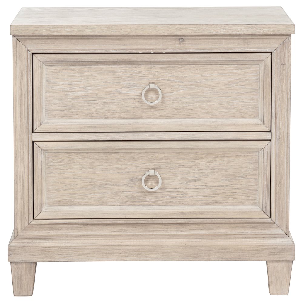 Pembroke 2-drawer Nightstand Bedside Table Washed Oak. Picture 3