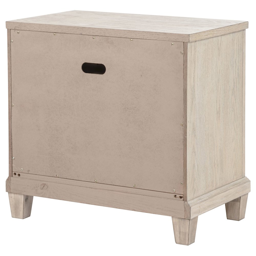 Pembroke 2-drawer Nightstand Bedside Table Washed Oak. Picture 8