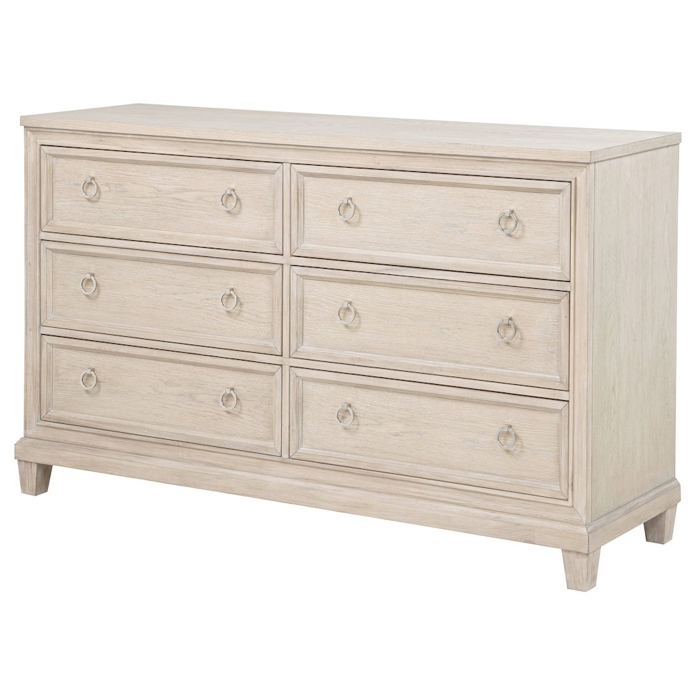 Pembroke 6-drawer Bedroom Dresser Cabinet Washed Oak. Picture 4