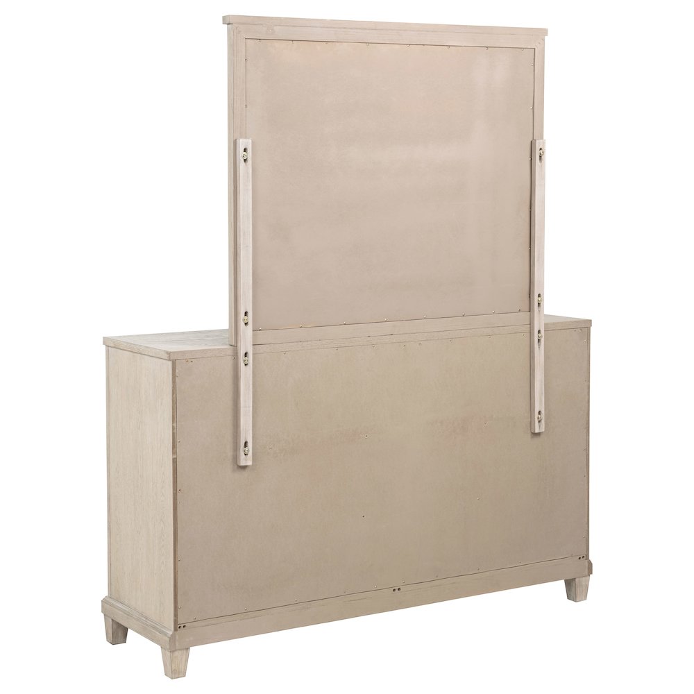 Pembroke 6-drawer Bedroom Dresser with Mirror Washed Oak. Picture 6