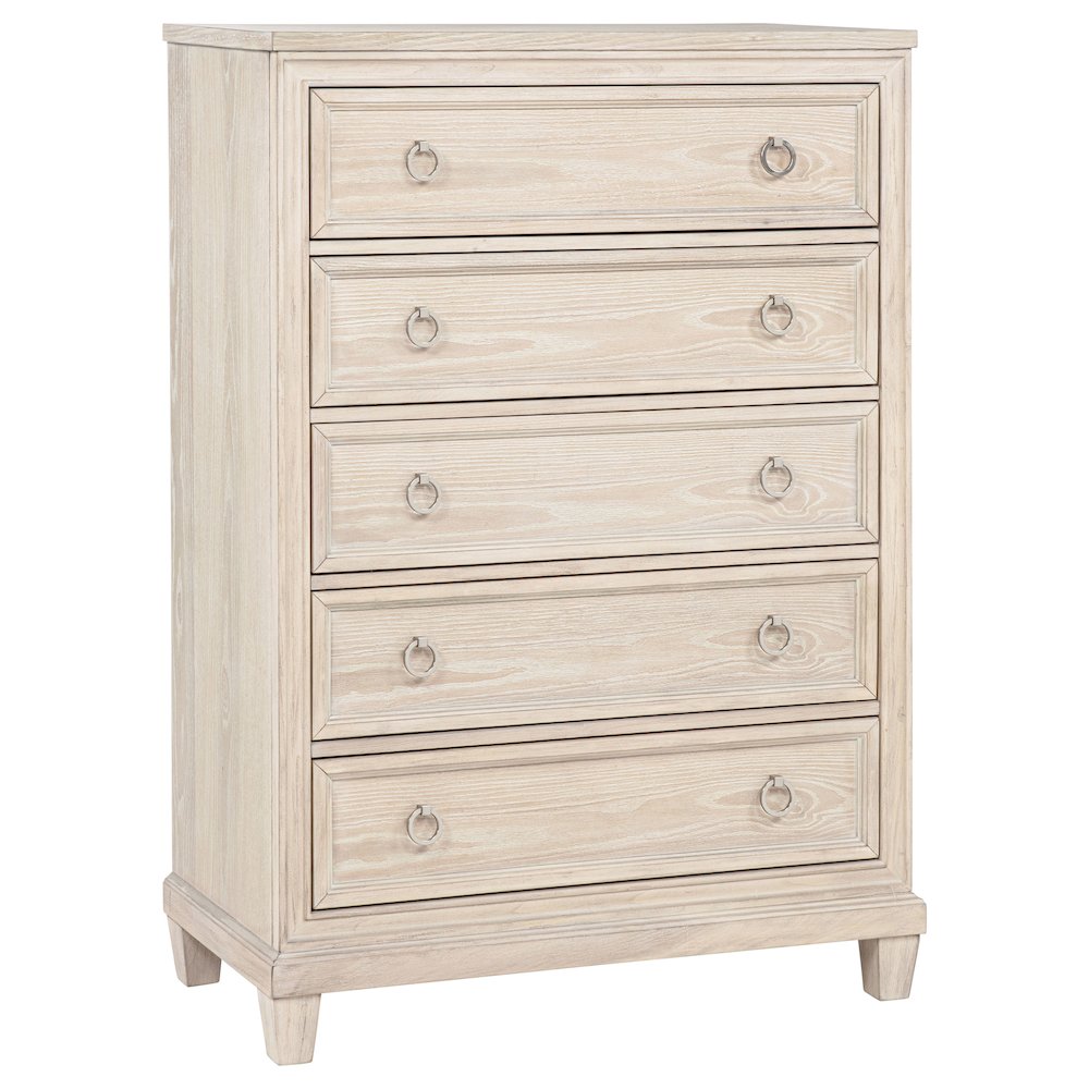 Pembroke 5-drawer Chest of Drawers Washed Oak. Picture 1