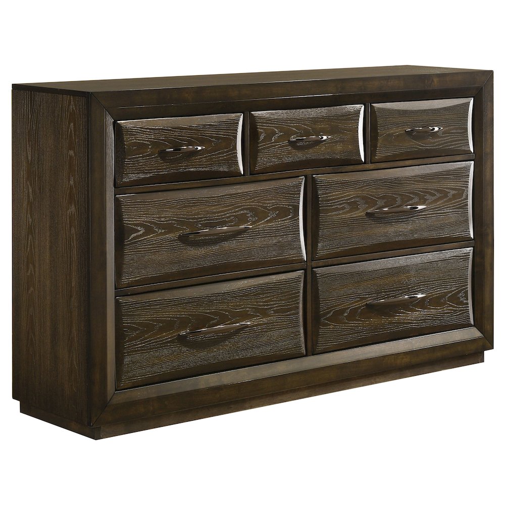 Atlas 7-drawer Bedroom Dresser Cabinet Dark Oak. Picture 1