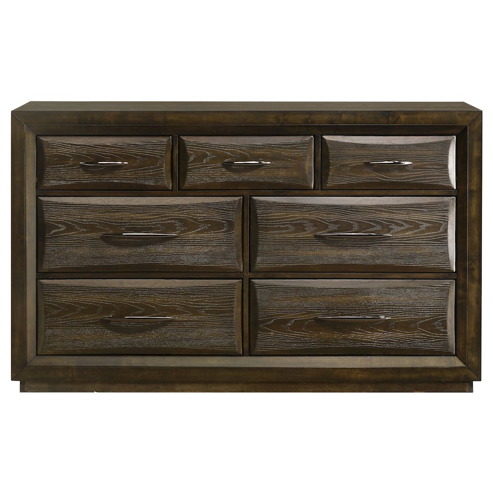 Atlas 7-drawer Bedroom Dresser Cabinet Dark Oak. Picture 3
