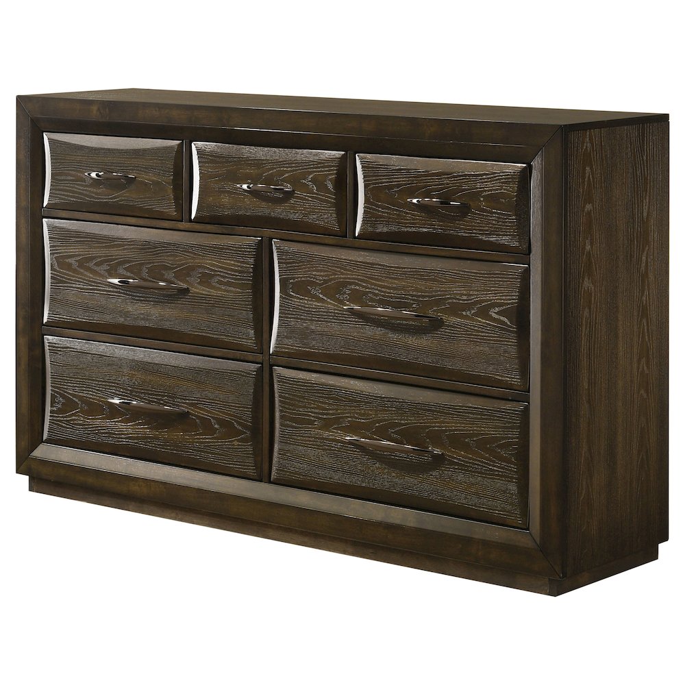 Atlas 7-drawer Bedroom Dresser Cabinet Dark Oak. Picture 4