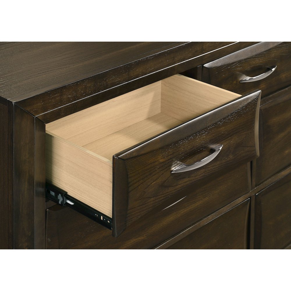 Atlas 7-drawer Bedroom Dresser Cabinet Dark Oak. Picture 10