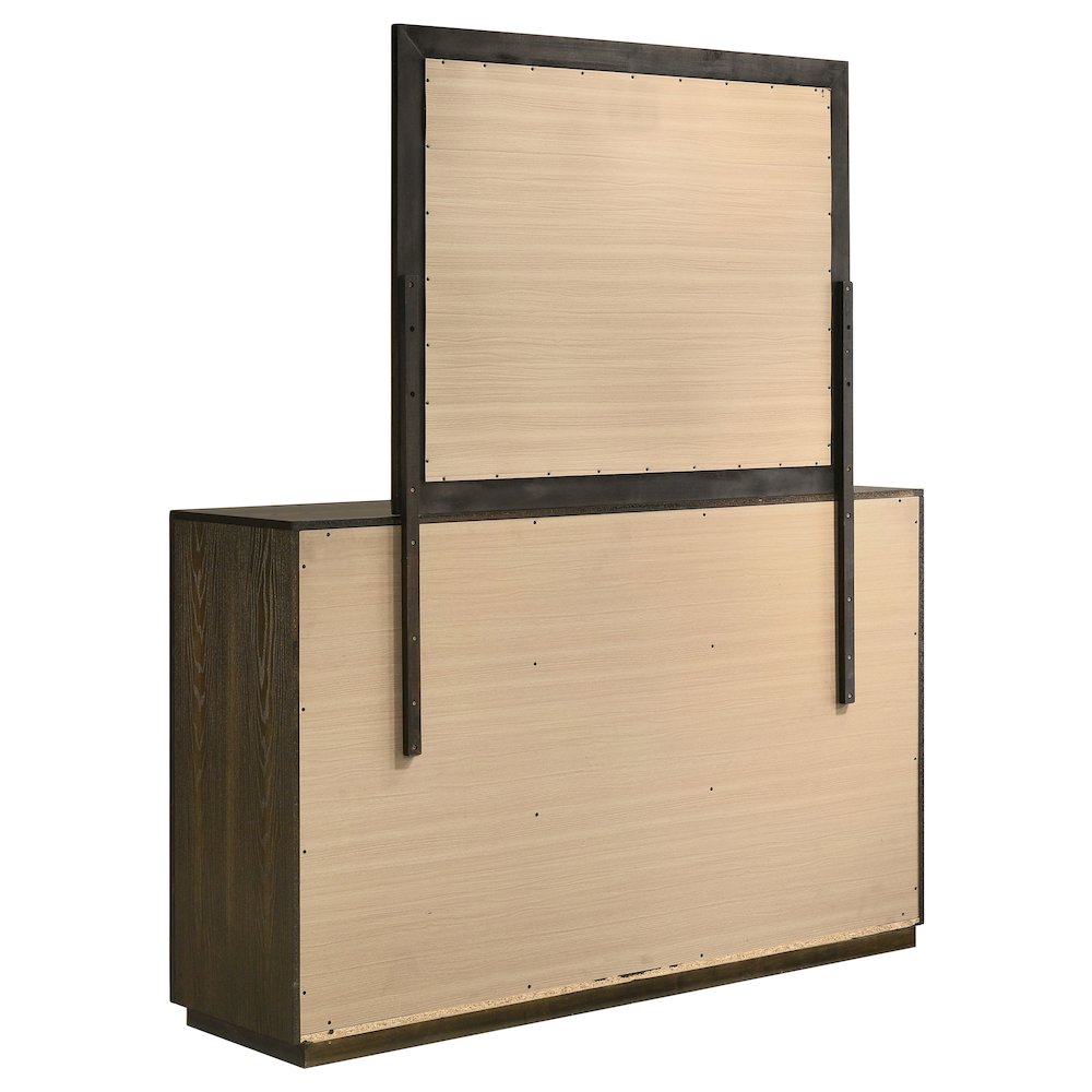Atlas 7-drawer Bedroom Dresser and Mirror Set Dark Oak. Picture 6