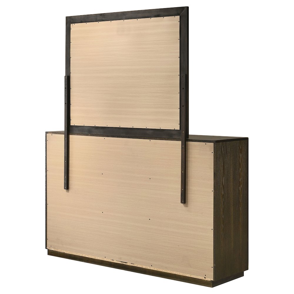 Atlas 7-drawer Bedroom Dresser and Mirror Set Dark Oak. Picture 8