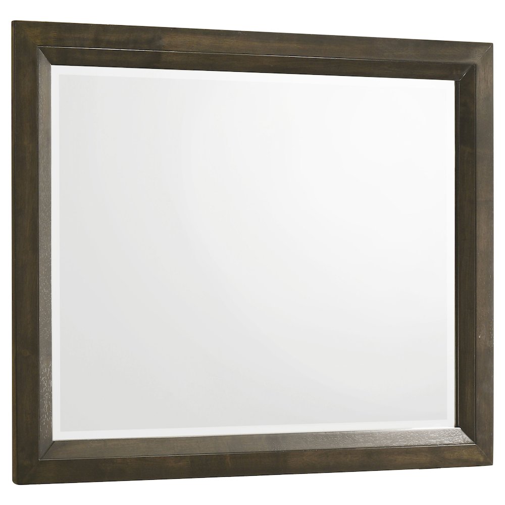 Atlas Bedroom Dresser Mirror Dark Oak. Picture 1