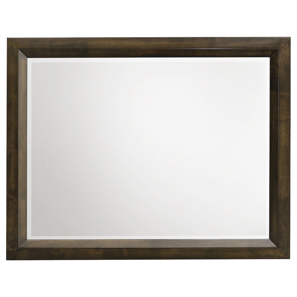 Atlas Bedroom Dresser Mirror Dark Oak. Picture 3