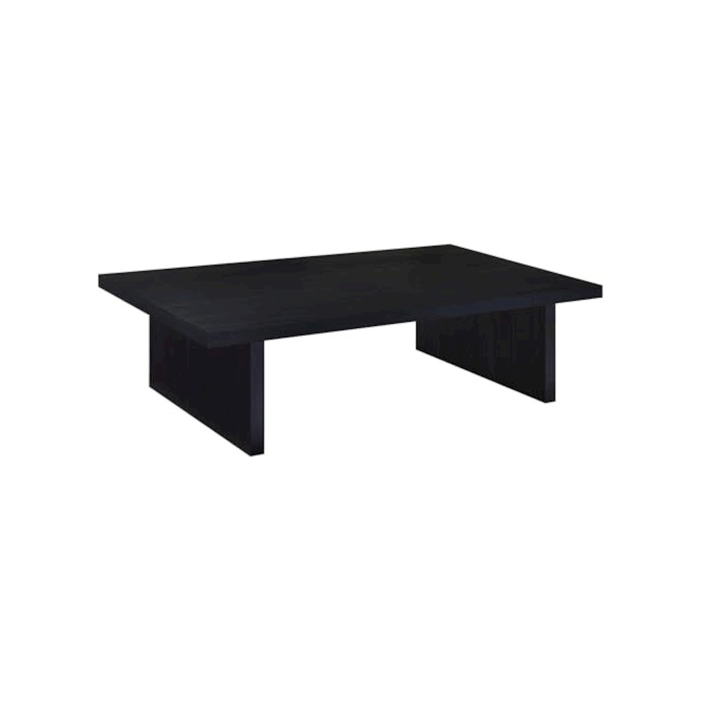 Max 2-piece Rectangular Coffee and End Table Set Black. Picture 9
