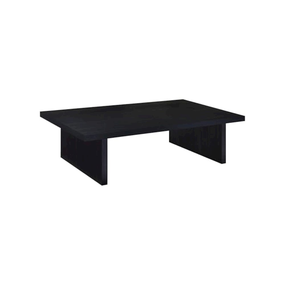 Max Rectangular Engineered Laminate Coffee Table Black. Picture 1