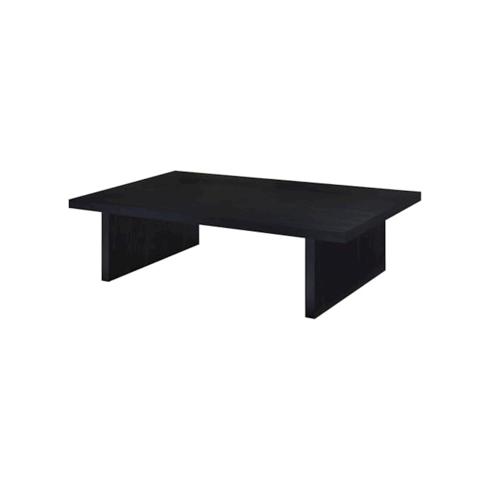 Max Rectangular Engineered Laminate Coffee Table Black. Picture 4