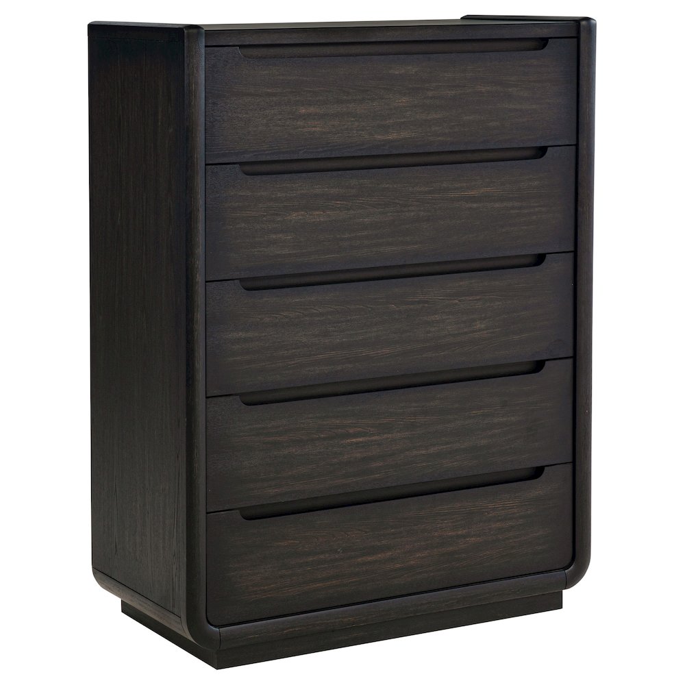 Leandro 5-drawer Bedroom Chest of Drawers Burnished Black. Picture 1