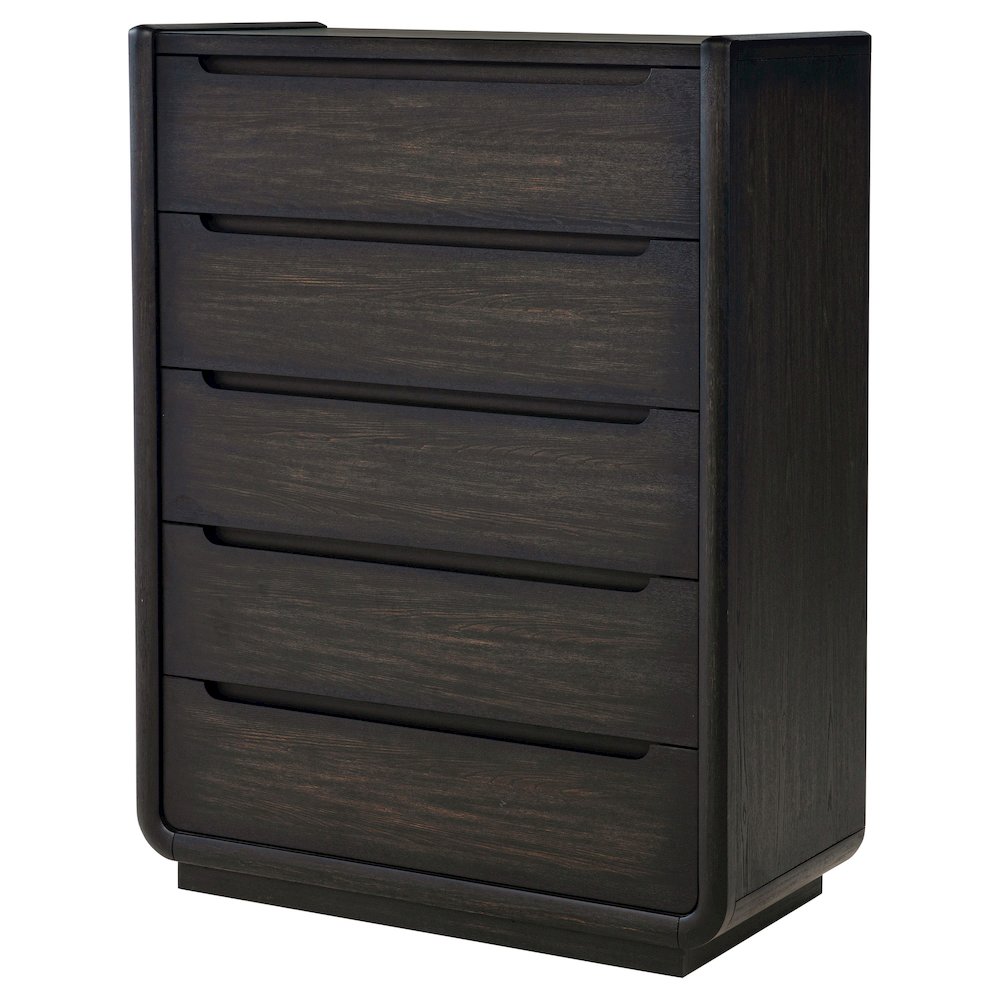 Leandro 5-drawer Bedroom Chest of Drawers Burnished Black. Picture 3