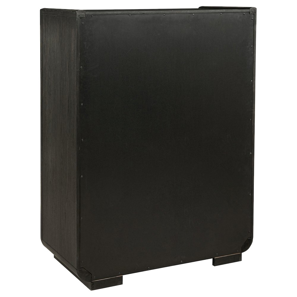 Leandro 5-drawer Bedroom Chest of Drawers Burnished Black. Picture 5
