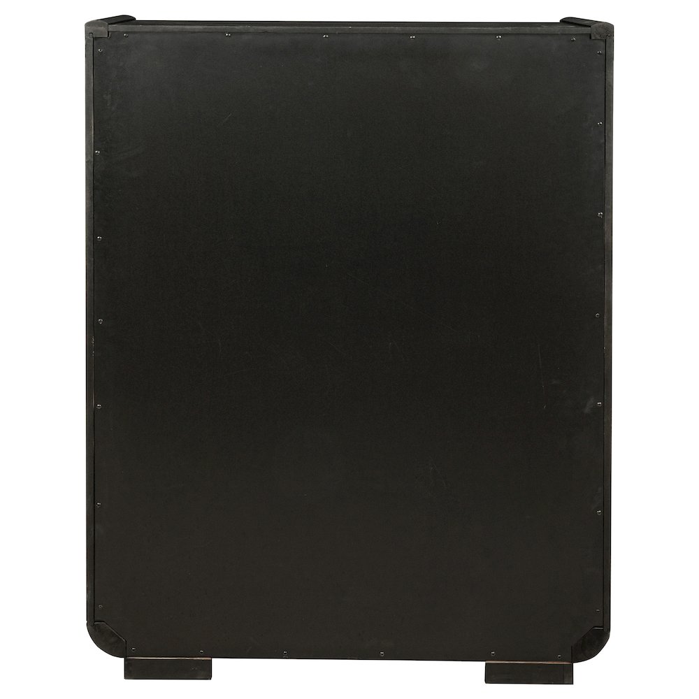 Leandro 5-drawer Bedroom Chest of Drawers Burnished Black. Picture 6