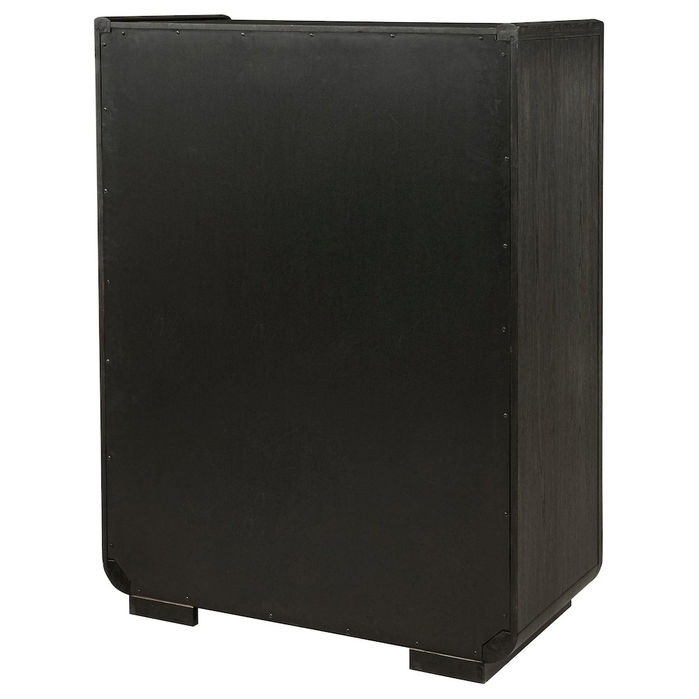 Leandro 5-drawer Bedroom Chest of Drawers Burnished Black. Picture 7