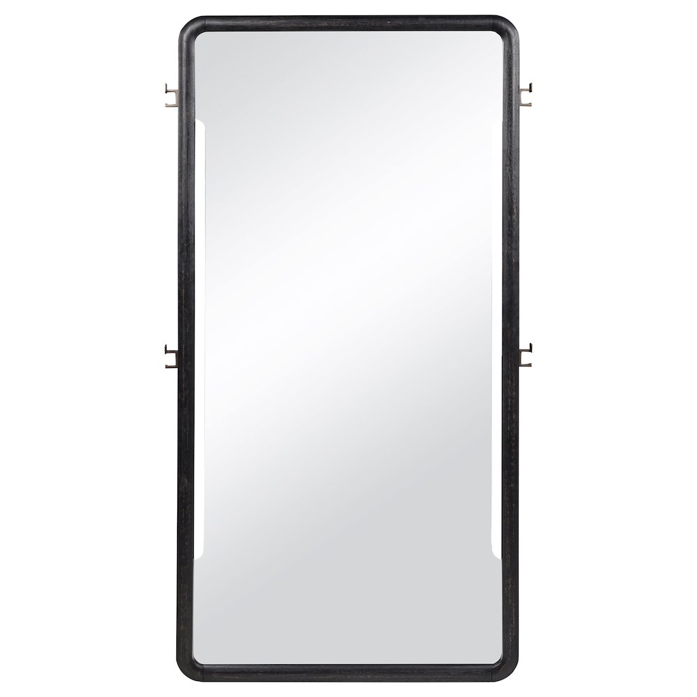 Leandro 76-inch Full Length Floor Mirror Burnished Black. Picture 2