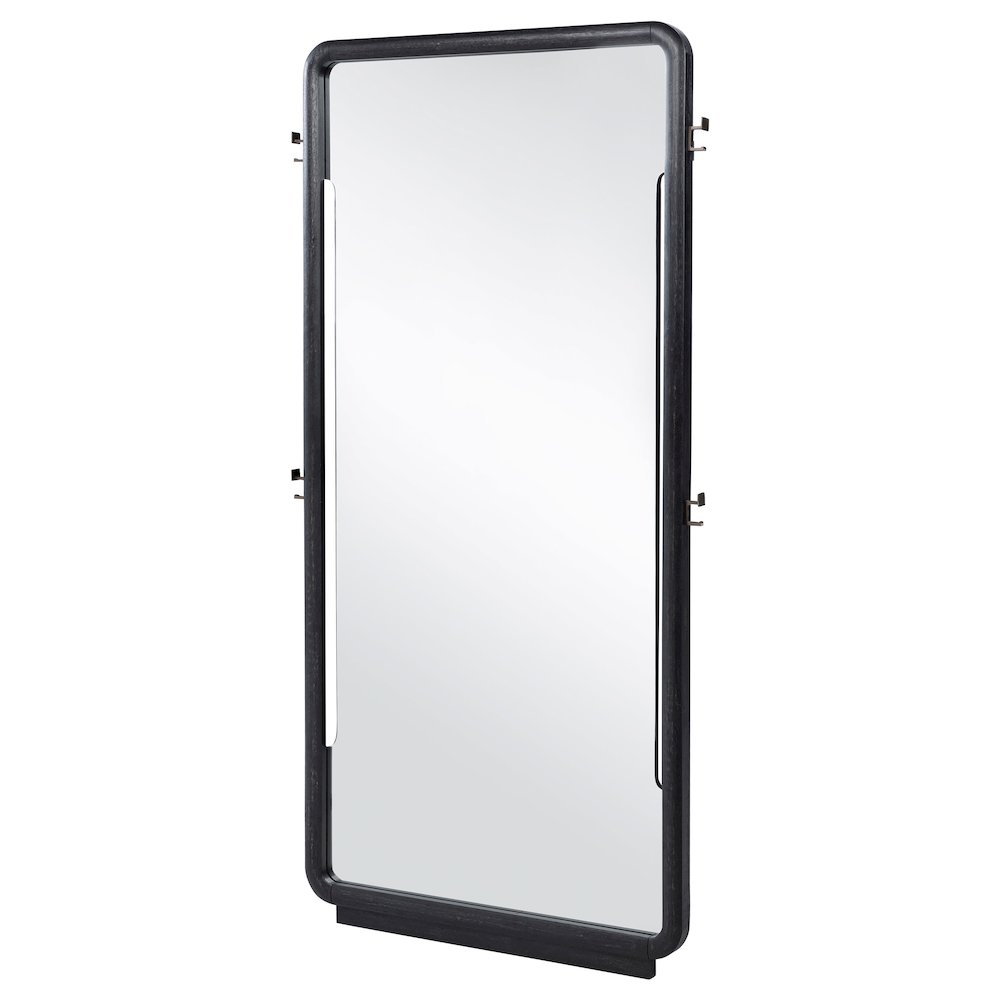 Leandro 76-inch Full Length Floor Mirror Burnished Black. Picture 3