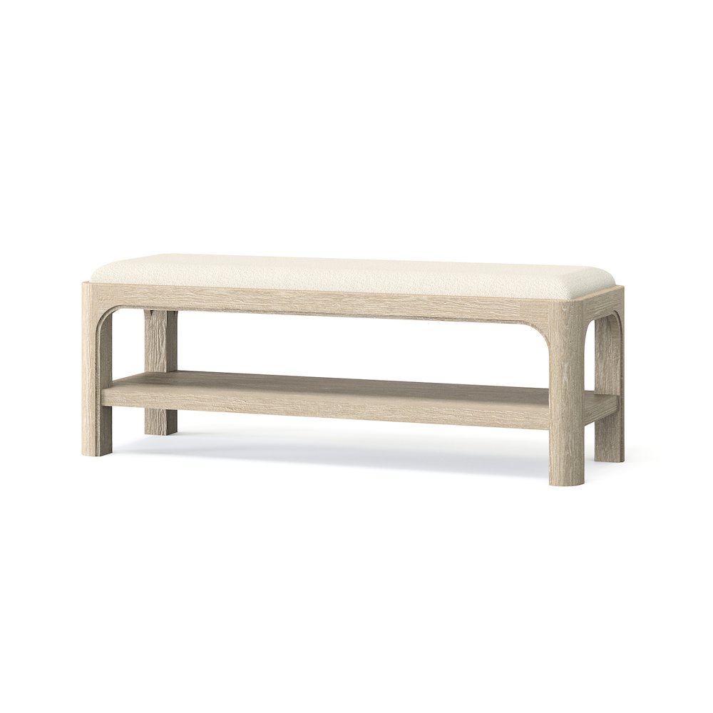 Solano 49-inch Bedroom Bed End Bench Weathered Mango. Picture 1