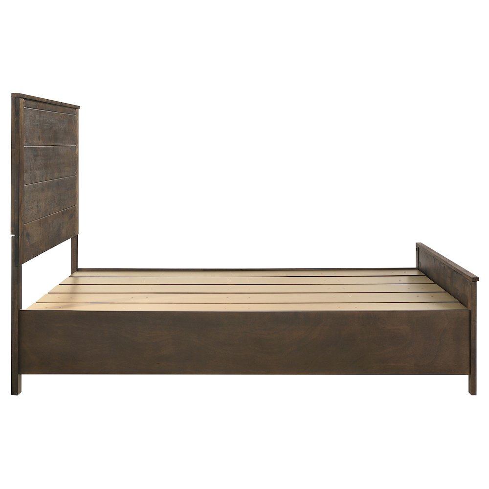 Woodmont Wood Queen Storage Panel Bed Rustic Golden Brown. Picture 6
