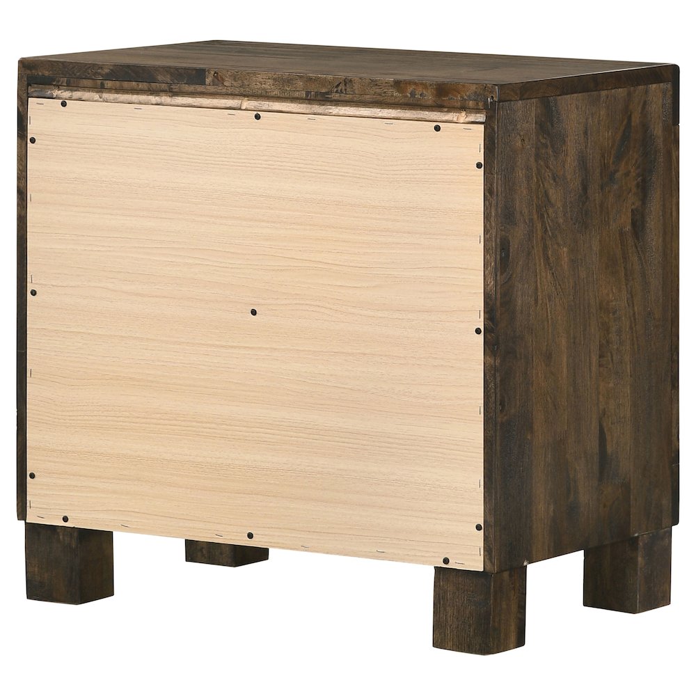 Woodmont 2-drawer Nightstand Rustic Golden Brown. Picture 8